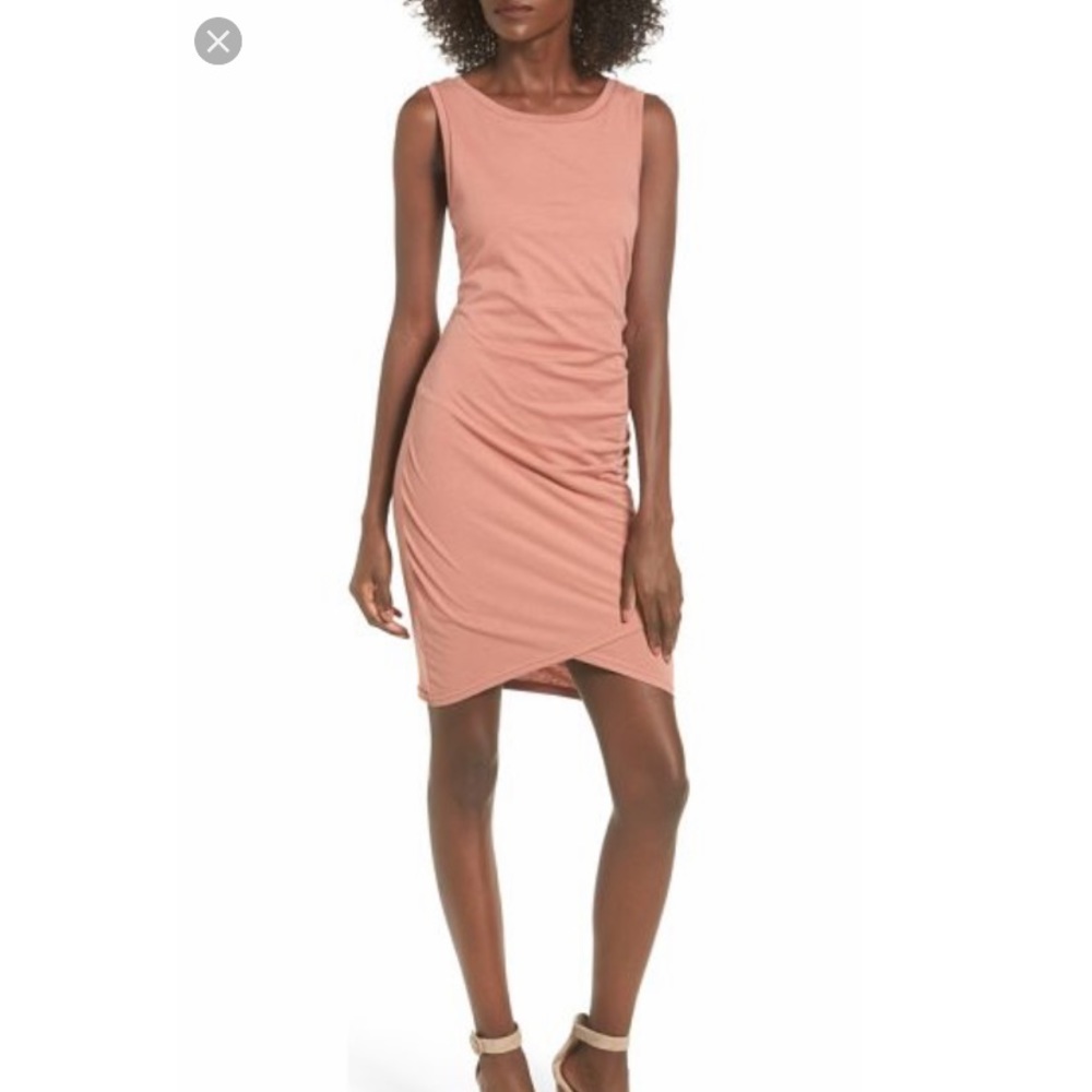 Leith ruched body con mini dress